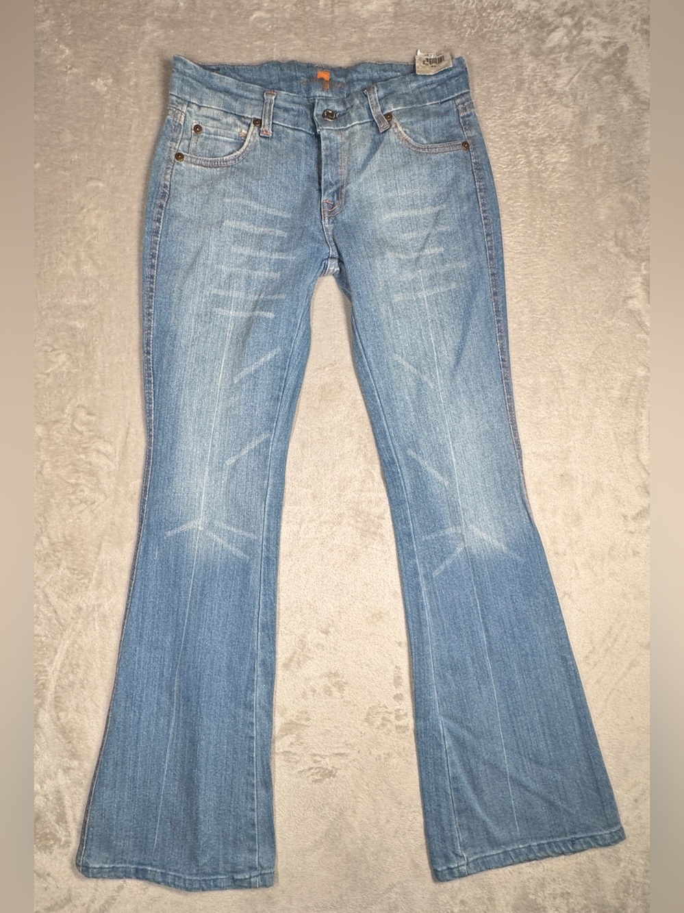 NWT Deadstock Y2K 7 For All Mankind Embroidered A Pocket Bootcut Blue Jeans 24 - Picture 5 of 17